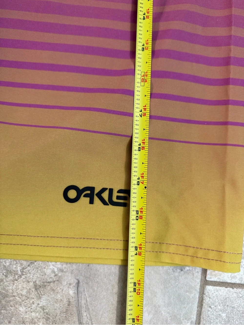 Oakley Fade Out 21” RC Boardshorts Purple and Yellow